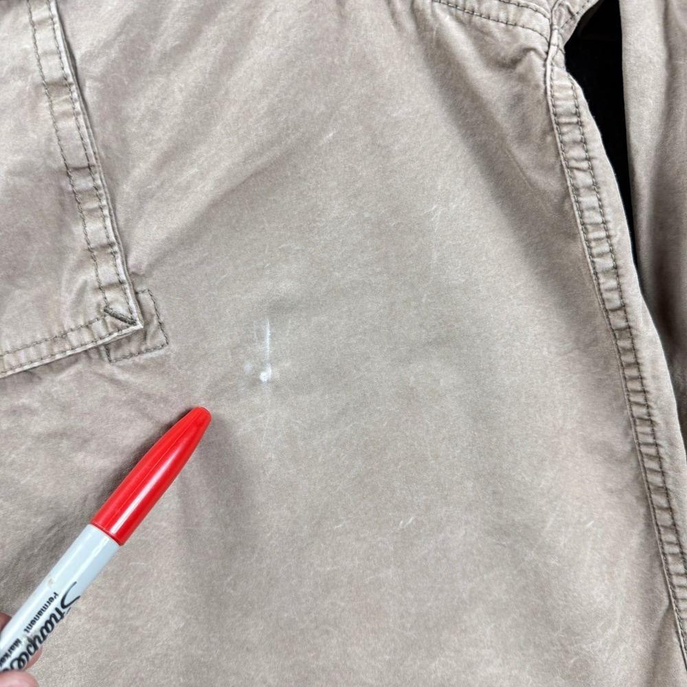 H&M Men's Utility Shirt Size 3XL Tan Khaki Military Button Down Workwear - Picture 3 of 13